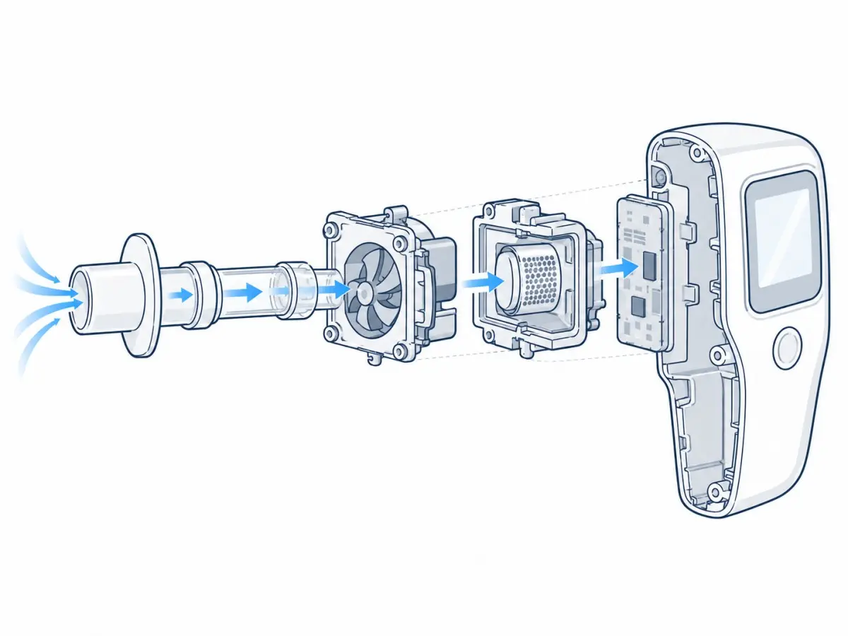 Exploded View Inlet Pump Sensor Air Path