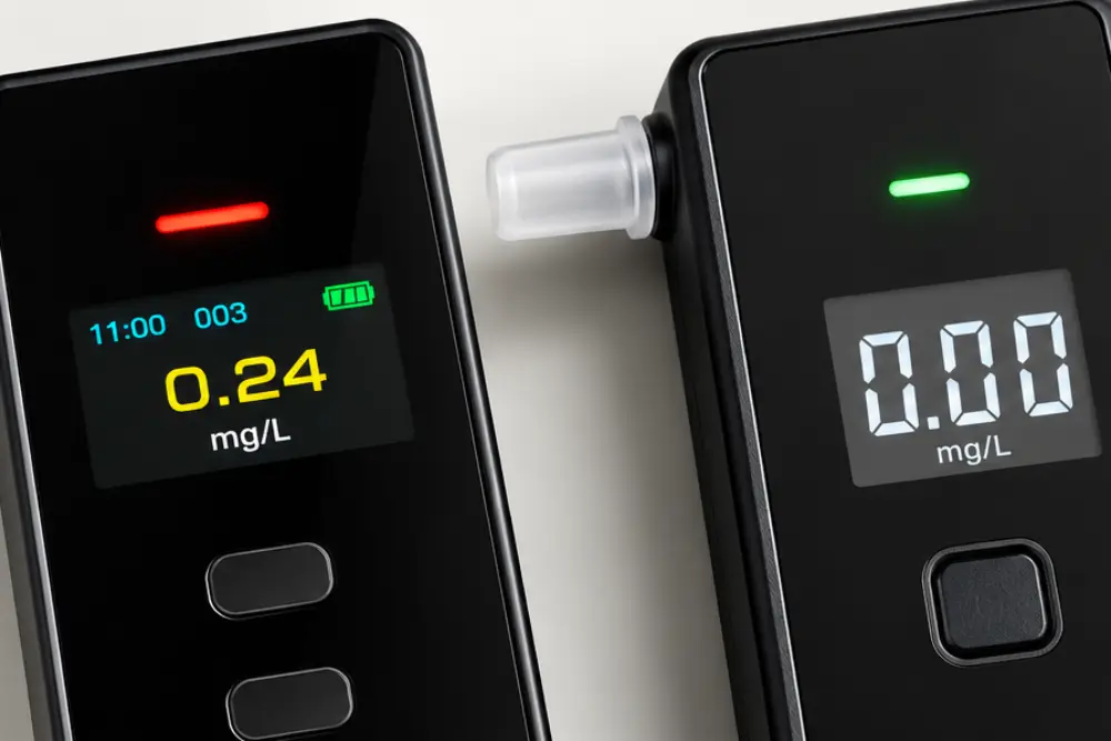 Comparison of Color Screen and Digital Display Alcohol Testers