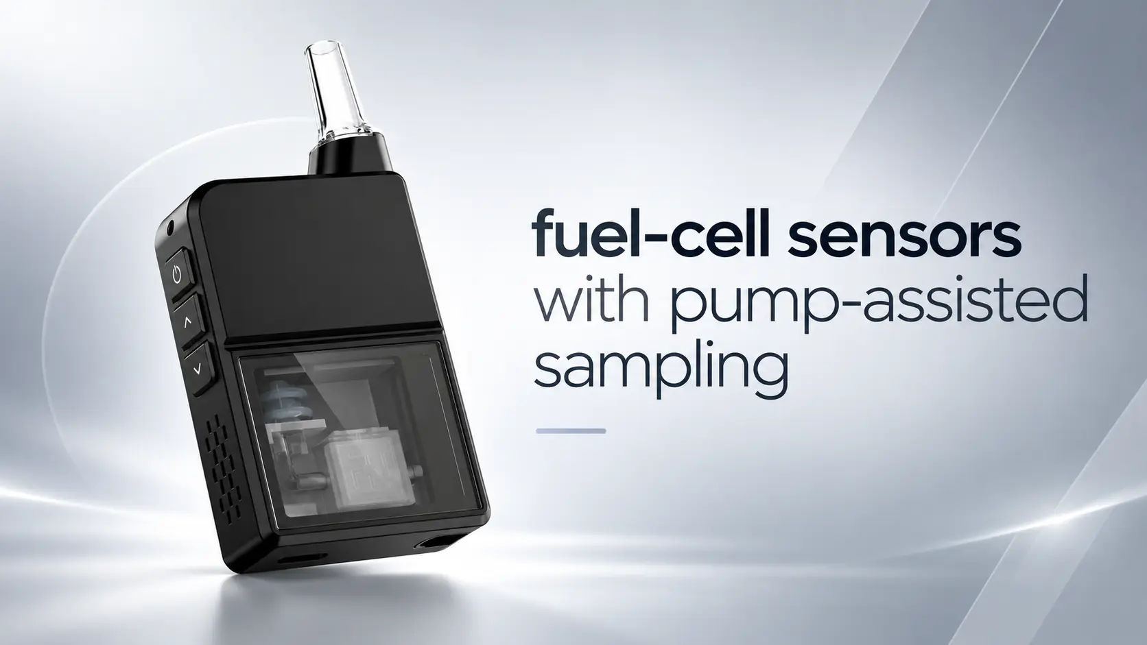 Using a pump to assist in sample collection for fuel cell exhaled gas detection instrument